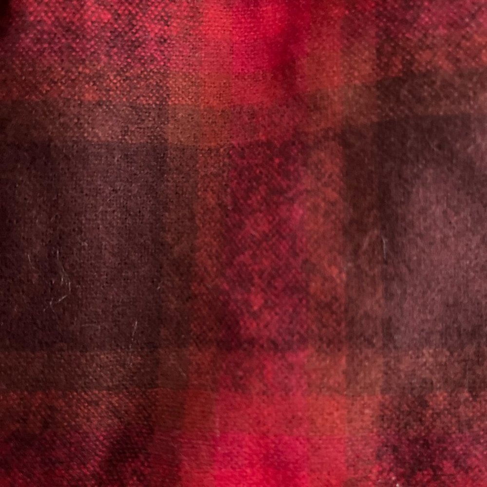 nwt pendleton ombre plaid red-brown-ochre wool shirt- jac shacket - Picture 2 of 4